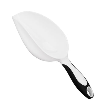 8oz PP Ice Scoop with Black Handle, Plastic Small Food Scoop, Suitable for Ice Machines, Freezer Bins, Scoops Ice