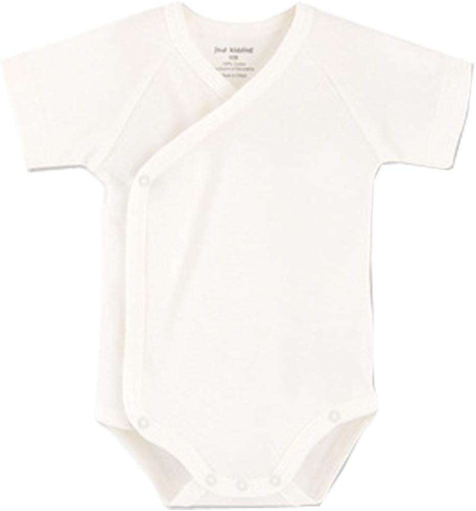 Boys Girls Short Sleeves Kimono Clothes Cotton Baby Side-Snap Bodysuit Pack of Baby Layette Set