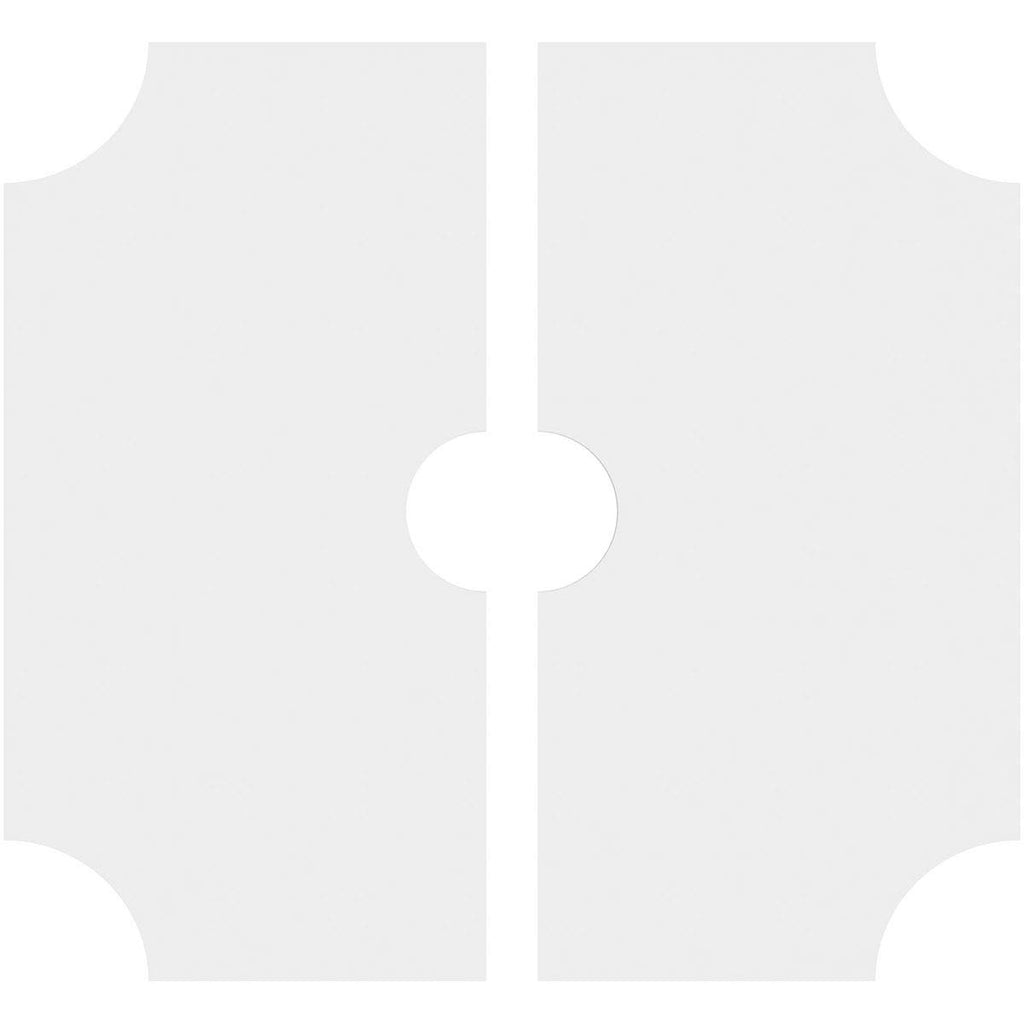 03000 Architectural Grade PVC Contemporary, Two Piece Urethane Ceiling Medallions 18"OD x 3"ID x 10
