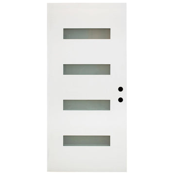 36x80in Fiberglass Door Slab Actual Size 35-3/4" x 79", White Exterior Door Slab with Pre-Cut Hinge Mortises and