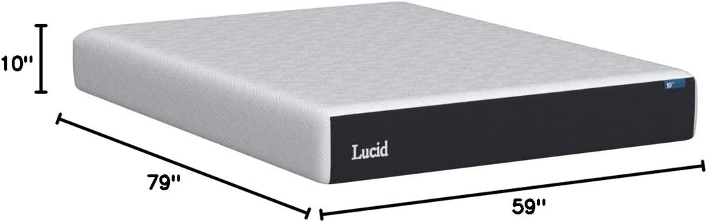 10" Medium Gel Memory Foam Mattress - Bamboo Charcoal & Cooling Gel - Fiberglass Free - Bed in a Box - CertiPUR-US