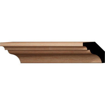 Crown Moulding, Solid Hardwood, 1 1/4"H x 1"P x 1 5/8"F x 96"L, Stain Grade Cherry