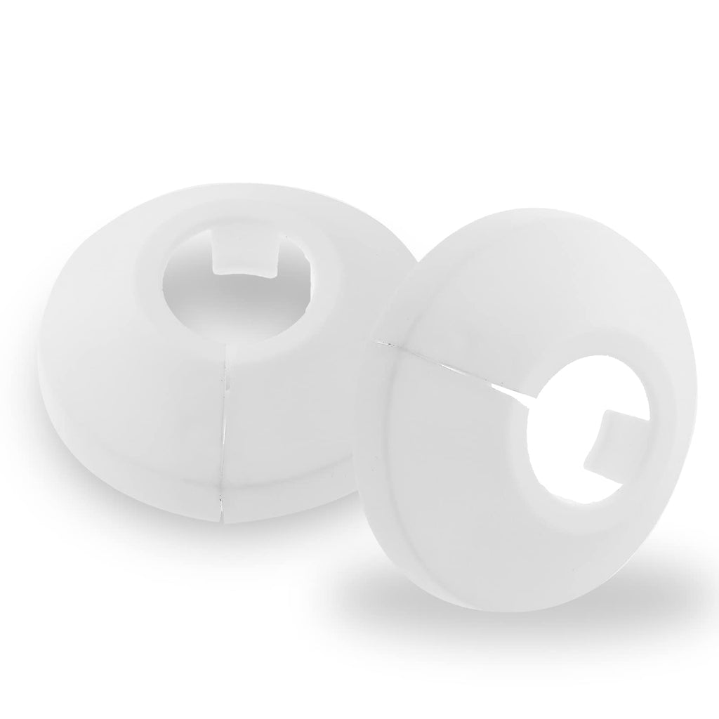 4pcs Pipe Cover Flange, Fits 0.63 Inch, PP Plastic, White