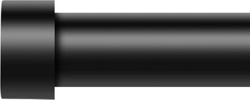 Curtain Rods for Windows 48 to 84 Inch(4-7 Feet),Black 1'' Diameter Drapery Rods with End Cap Style Design,Modern