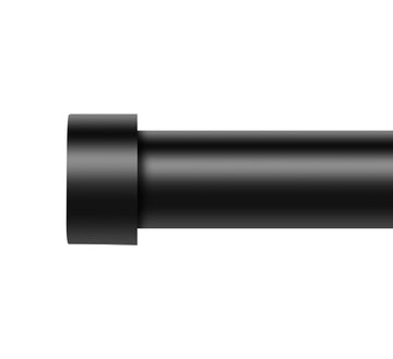 Curtain Rods for Windows 48 to 84 Inch(4-7 Feet), Black 1'' Diameter Drapery Rods with End Cap Style Design, Modern
