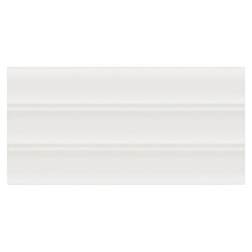 Slate White Ribbed Porcelain Wall Tile 4.5" x 9.1" Matte Finish, Fluted Decorative 3D Wall Tile Backsplash, Bathroom