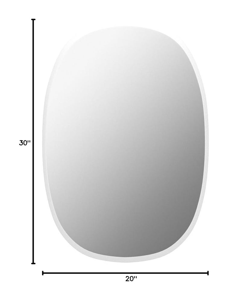 20" x 30" Frameless Oblong Oval Mirror | 1" Beveled Edge | Bathroom Wall Mirror