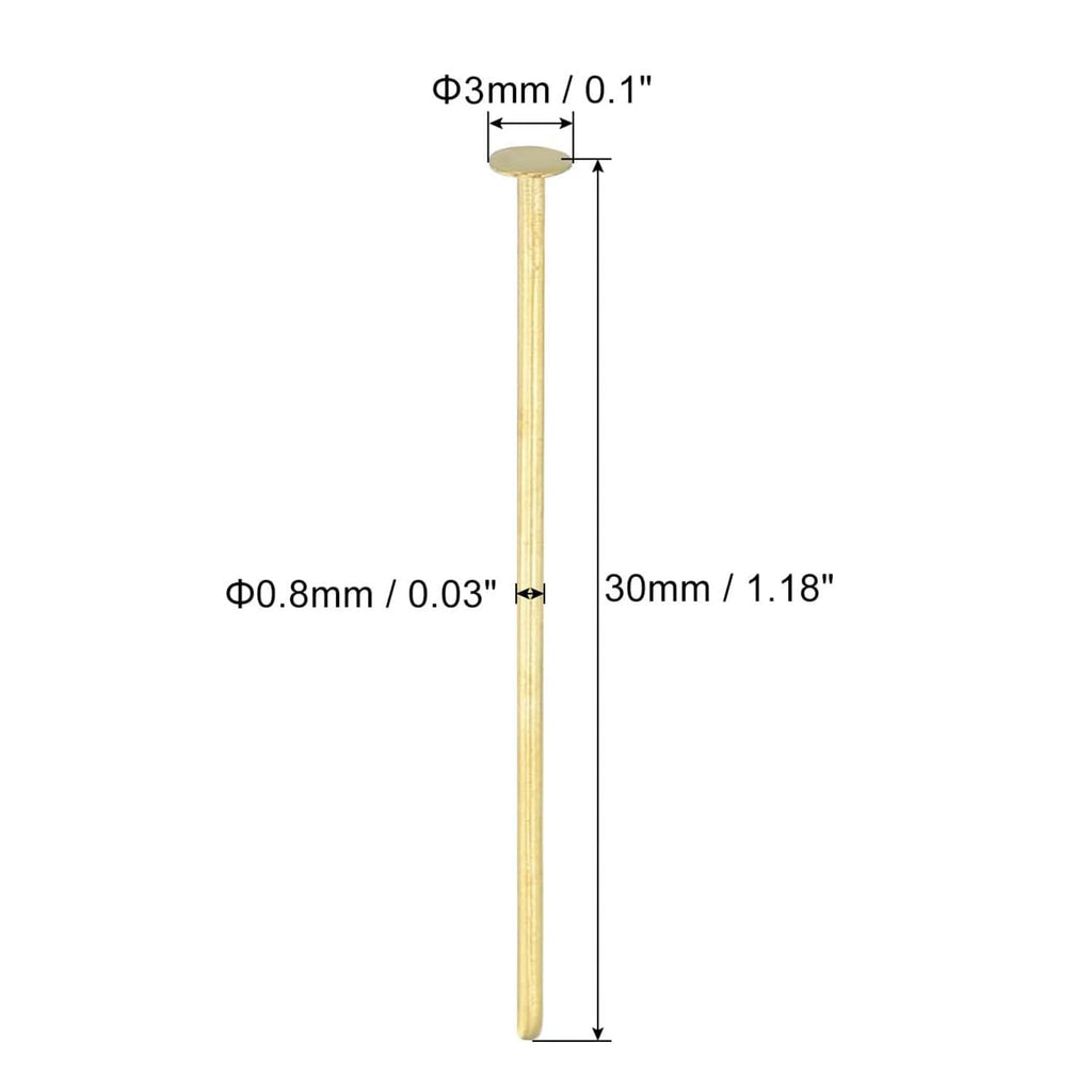 300pcs Chandelier Connector Clip Pins, 3 x 30mm L Chandelier Replacement Prism Copper Pins for Fastening Suncatcher