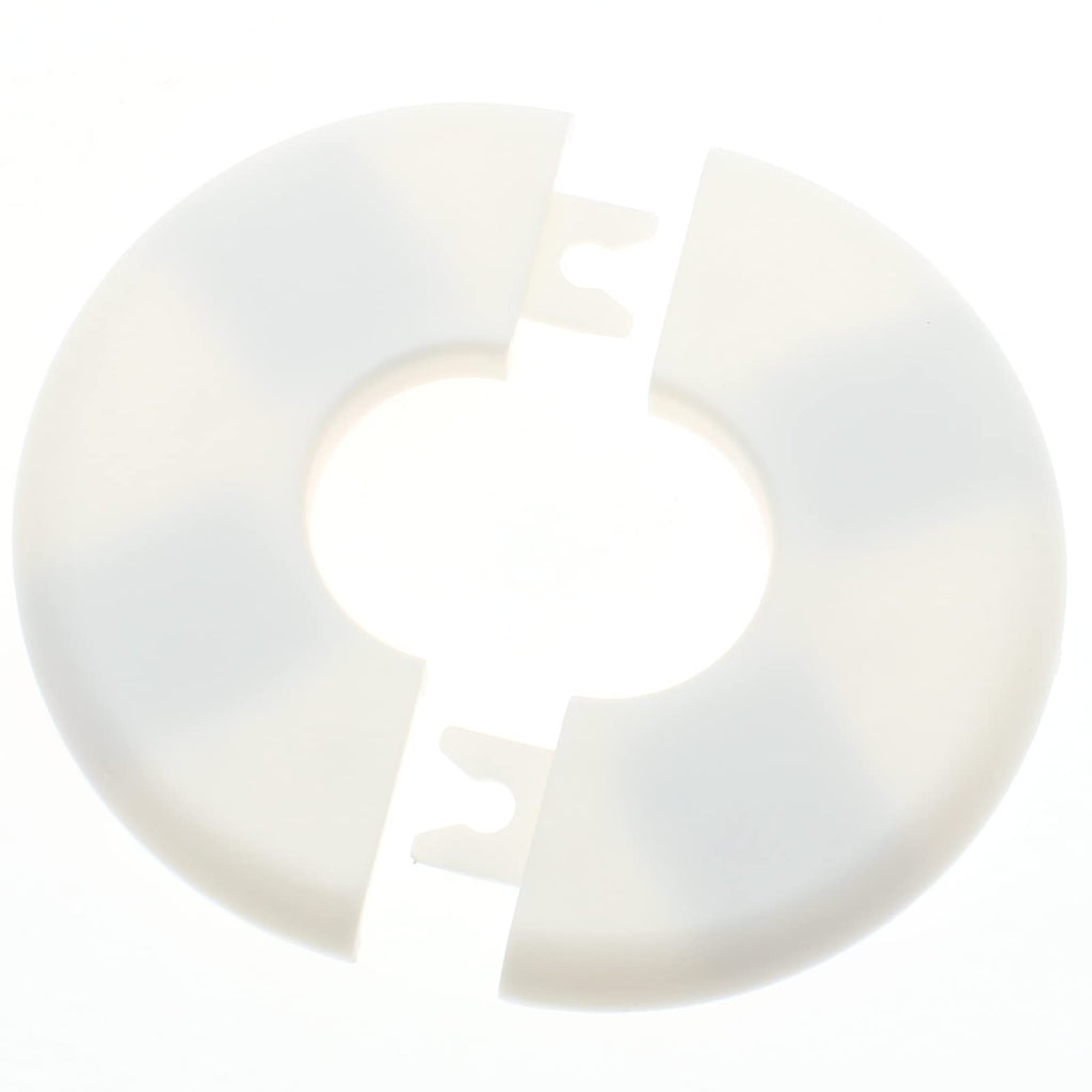 2 Pcs ID 0.89 Inch ABS Wall Split Flange Self-Adhesive tape Round Escutcheon Plate Cover for Water Pipe Faucet