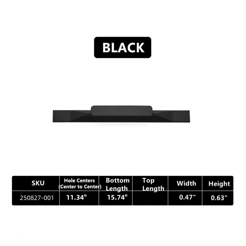 Kitchen Cabinet Pulls - Black Cabinet Handles - 5 Pack Long Cabinet Hardware for Drawers Dresser Furniture Pulls