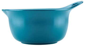 Ceramics Nesting Mixing Bowl Set with Pour Spout, 1 Quart and 2 Quart, Teal