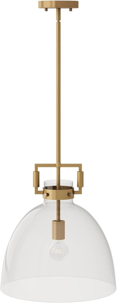 Leigh Pendant Lighting, Hanging Ceiling Light with Oversized Glass Shade and Adjustable Cord, for Kitchen Island or