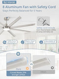 ZMISHIBO 84 Inch Nickel Ceiling Fan - Image 3