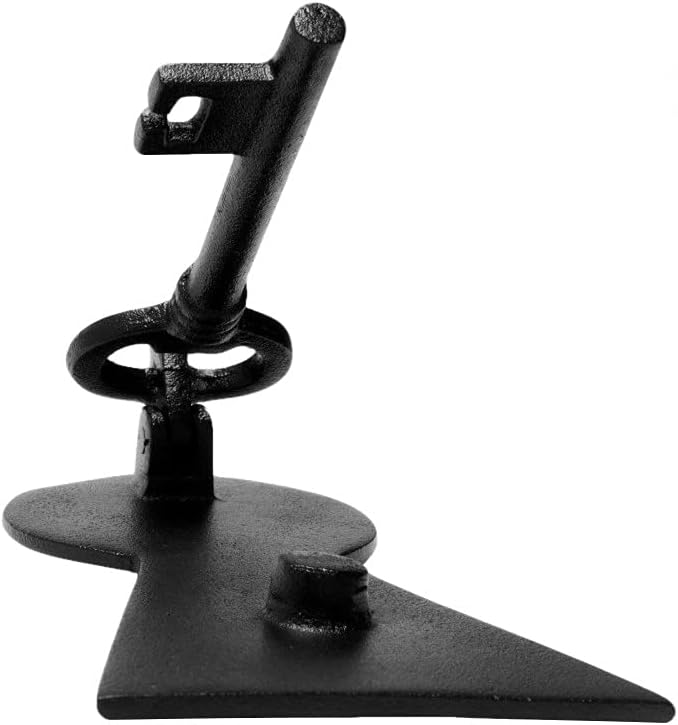Door Knockers 6 in. Black Cast Iron Key Shaped Door Knocker with Mounting Hardware