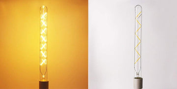 Long Tubular T10 LED Filament Bulbs, E26 Tubular Bulb, 6W, 550LM, Equivalent 60 Watt, Vintage LED Edison Light