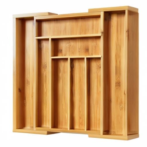 Bamboo Expandable Silverware Drawer Organizer, Natural, Medium