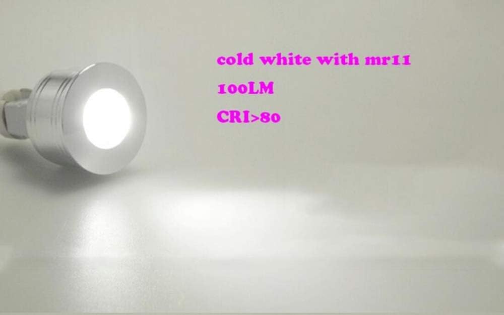 MR11 LED Light Bulbs 1W MR11 GU5.3 Bi-Pin Base LED Light 1W(12V 10W Halogen Replacement) Cool White 6000K LED
