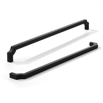 12 Inch Square Matte Black Appliance Cabinet Pulls, Solid Zinc Alloy Heavy-Duty Handles /Bathroom Cabinets