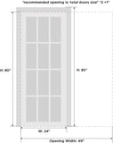 Planum 0020 | Interior French Single Pocket Door, no Glass, Wooden, 24x80, Brown, Modern Style | Har