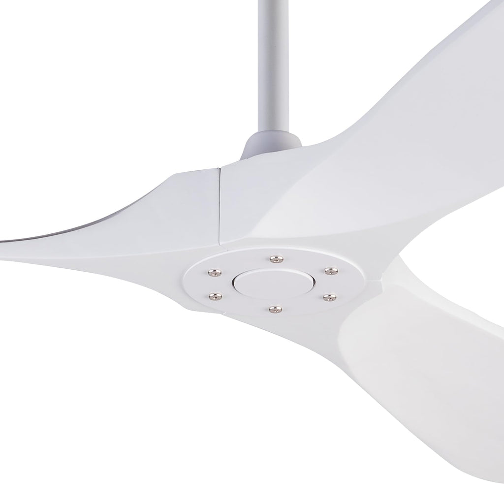 Large Ceiling Fans without Lights, 72 Inch Ceiling Fan no Light with Remote Control, 3 Solid Wood Blades Indoor