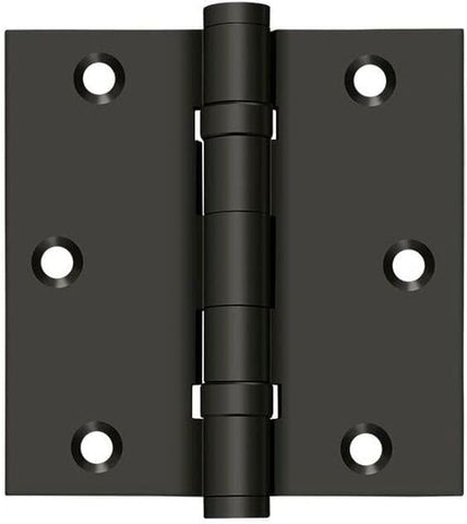 3-1/2" X 3-1/2" Square Hinge, Ball Bearings, Oil Rubbed Bronze Finish - Door Hinge