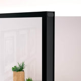 VidaXL vidaXL Interior Door, Aluminum Frame Glass Door, Inner Door with Alloy Handle for Bathroom Be