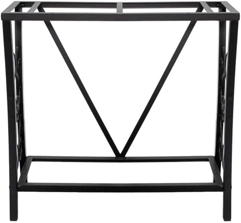 29 Gallon Metal Aquarium Stand, Black Powder-Coated Finish, Durable Steel Construction, Moisture-Resistant, Scroll