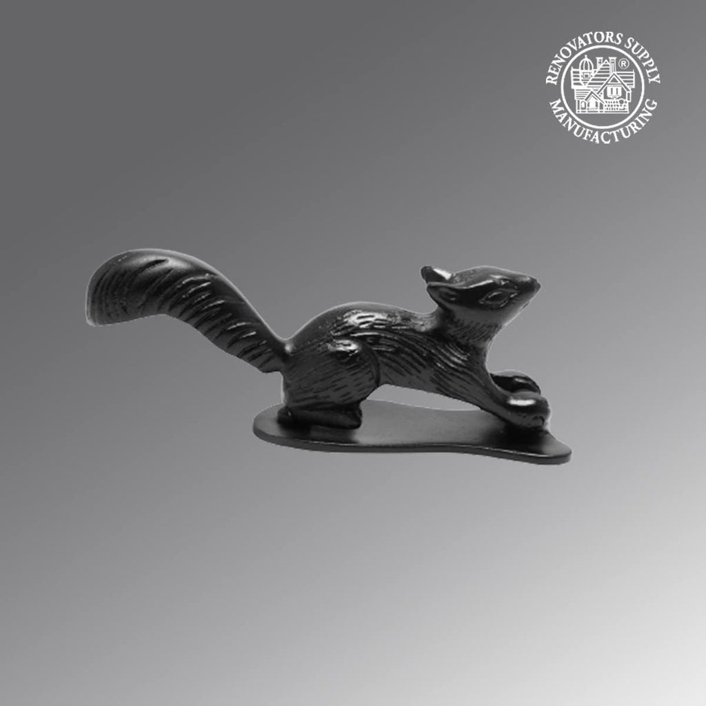 Door Knockers 6.75 in. Black Cast Iron Squirrel Shaped Door Knocker with Mounting Hardware