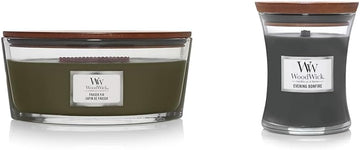 Ellipse Scented Candle, Frasier Fir, 16oz | Up to 50 Hours Burn Time & Medium Hourglass Candle, Evening Bonfire