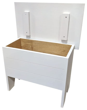 Entryway Bench with Storage 2' Long (Old Cottage White)