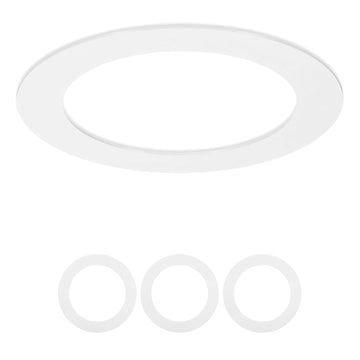 Ceiling Medallion 4.7" OD 3.39" ID Light Goof Ring 4Pcs White