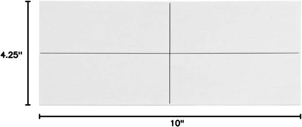 White 4x10 Ceramic Subway Wall Tile (Exact Size 4-1/4 x 10) Backsplash Matte Finish Shower, Accent Decor, Fireplace