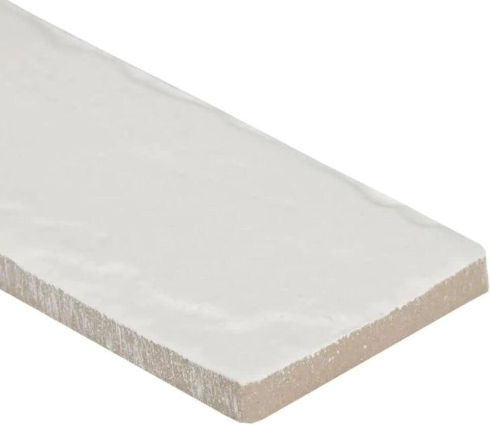 2x10 Brickstone Subway Porcelain Tile White Cool Box 5 Sq Ft Backsplash Bathroom Shower Wall Accent Fireplace