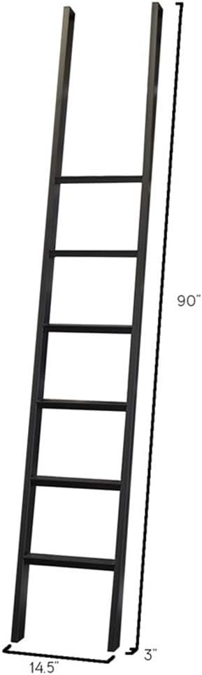 120" 3-Section Bookcase Wall, Solid Wood, Aged White Finish, Rolling Ladder, 5 Adjustable Shelves Per Section, French