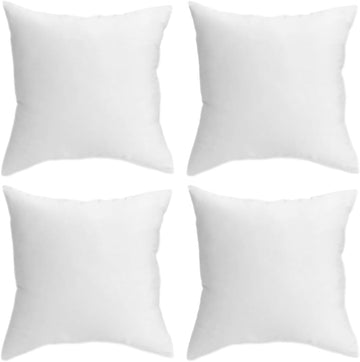 18 x 18 Throw Pillow Insert White, Down Alternative Pillow Inserts for Decorative Pillow Covers, Throw - Set of 4