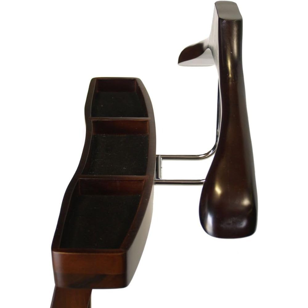 Wooden Chair Valet with Drawer Hanger Trouser Bar Belt And Tie Rack Storage Seat Luxury Suit Stand Clothes Organizer