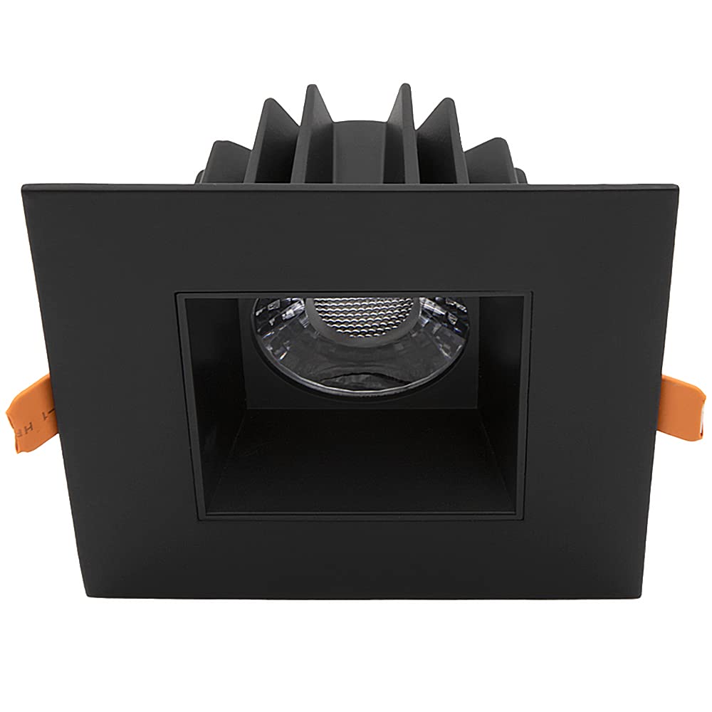 4" Anti-Glare LED Square Downlight, 1050 Lumens, 5 CCT, Black