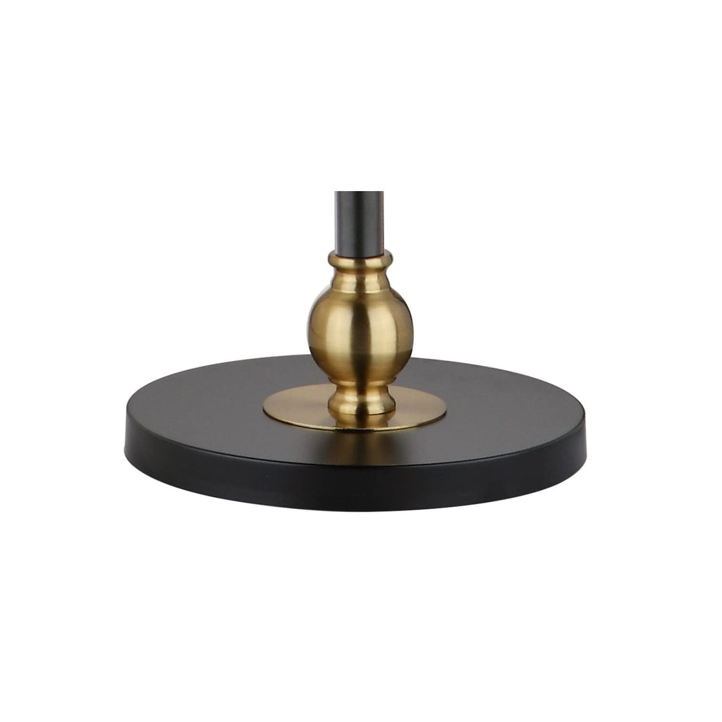 Evans LED End Table Floor Lamp 61" Metal, Black/Brass Gold