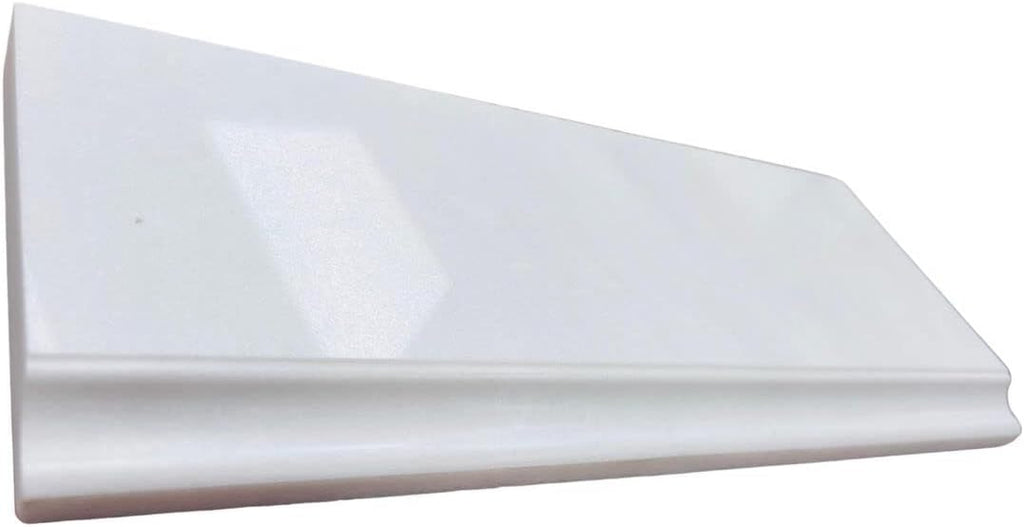 5x12 Pure White Thassos Bianco Marble Baseboard Tile Trim Molding Polished Finish Wall Floor Backsplash Accent (Box