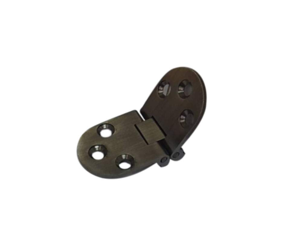 Solid Brass Table Folding Flip Top Hinge, 2-3/4" x 1-3/16", Antique Brass, 4 Pack, Made in Taiwan