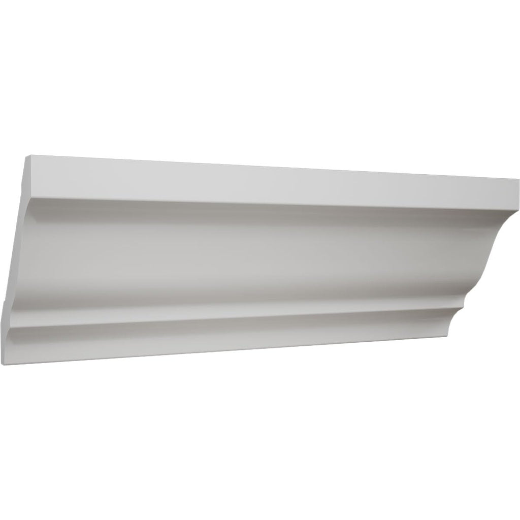 3"H x 2 1/8"P x 3 5/8"F x 96"L, TrueCraft PVC Crown Moulding, White