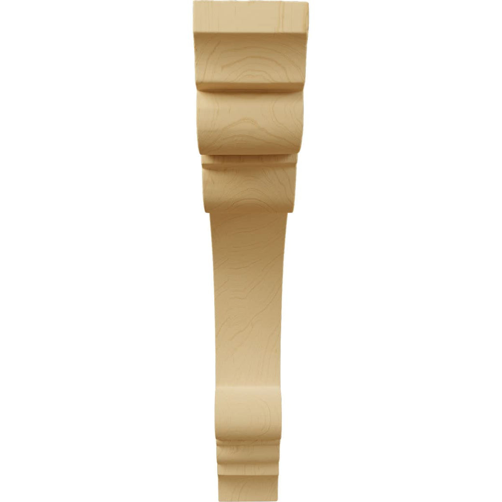 Small Ellis Wood Corbels, 1 1/2"W x 7 1/2"D x 9"H, Alder