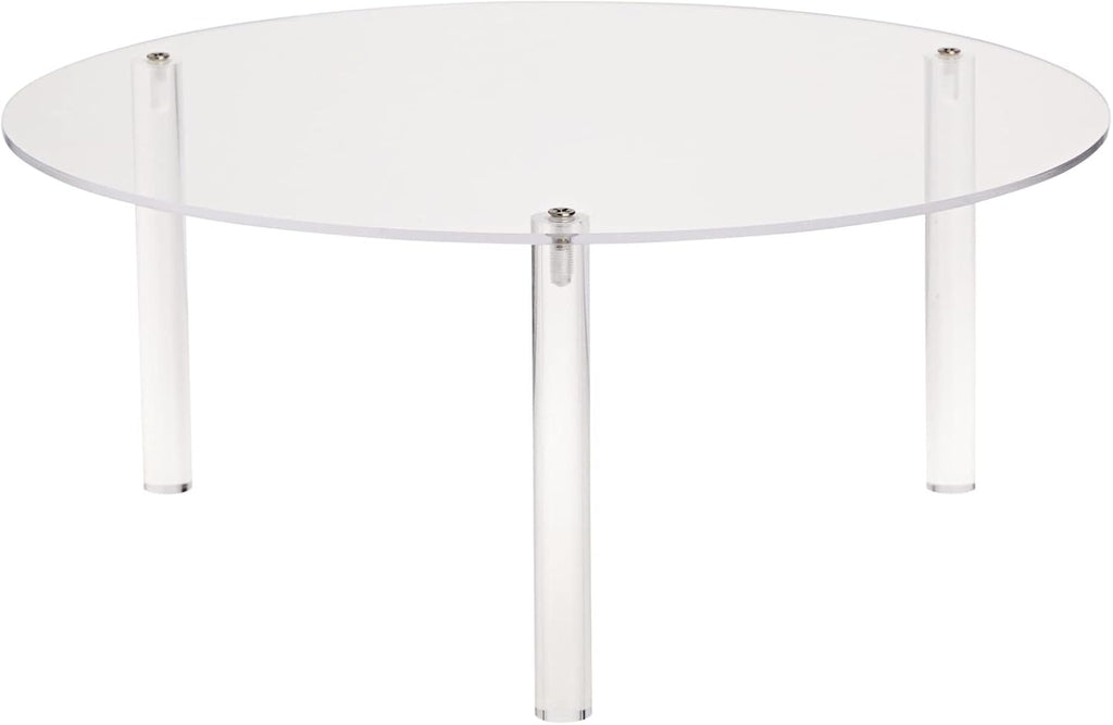 4-Piece Round Acrylic Cake Stand Set - Versatile Dessert Display - Customizable Multi-Tier Buffet Risers - Easy-Store - Set of 4