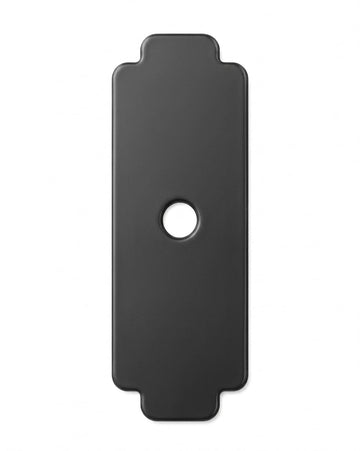 Black Rectangle Backplates of Closet Cabinet Knobs
