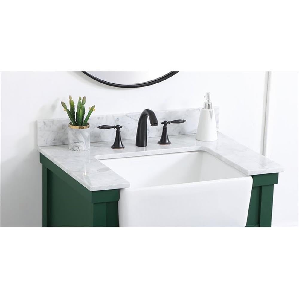 Napoli 32" Traditional Marble Backsplash in Carrara White