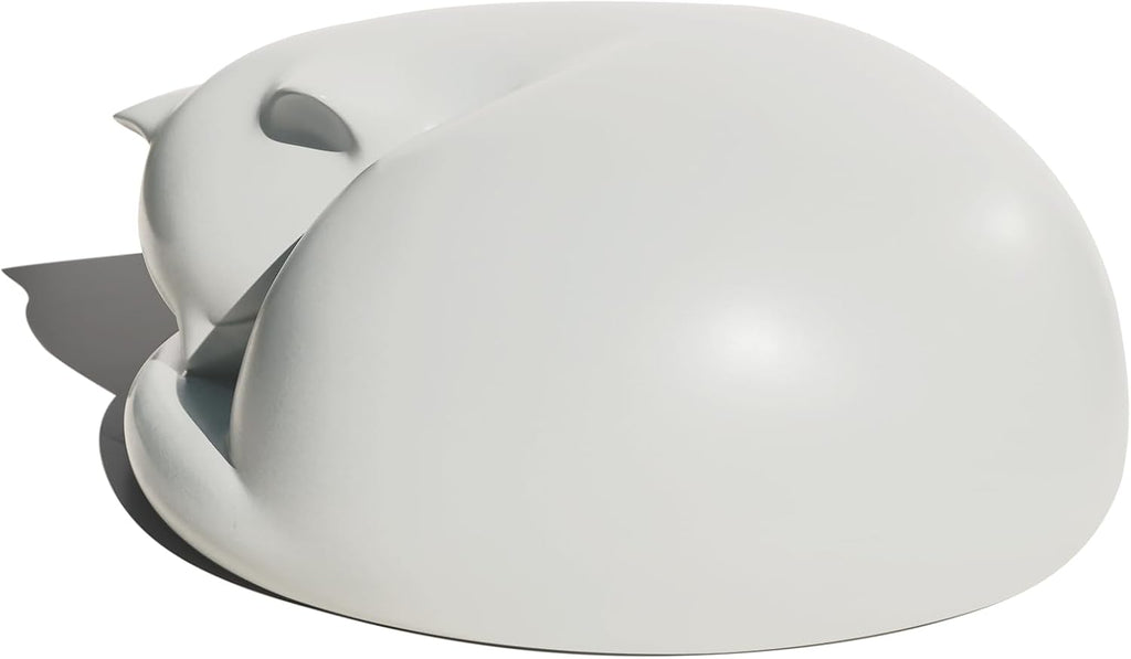 Cat Urn, Sleeping Resin Cremation Pet Urns for Cat Ashes, White