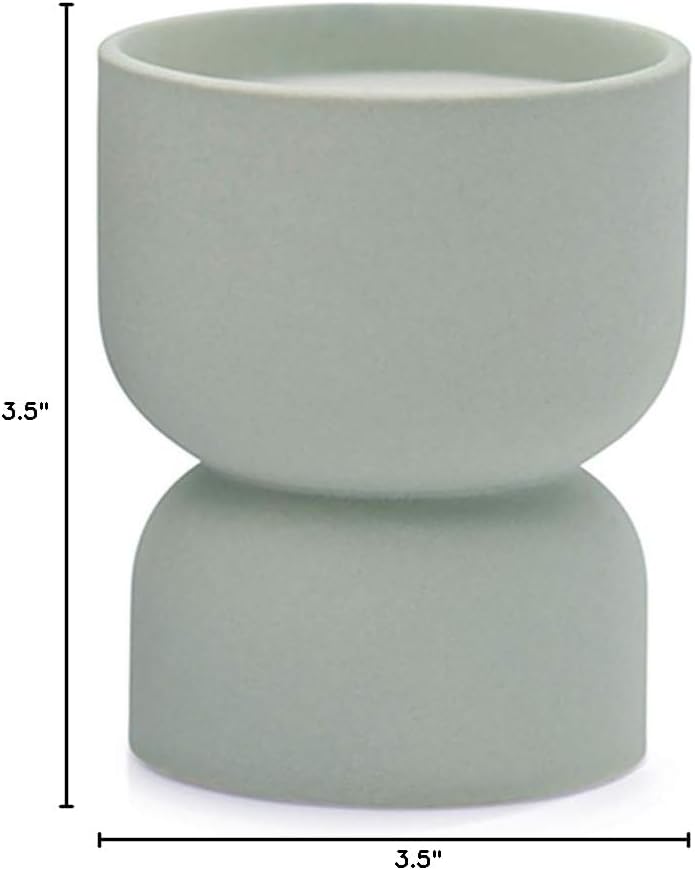 Scented Candles Form Collection Artisan Candle in Textured Ceramic Vessel, 6-Ounces, Ocean Rose & Bay - Set of 6