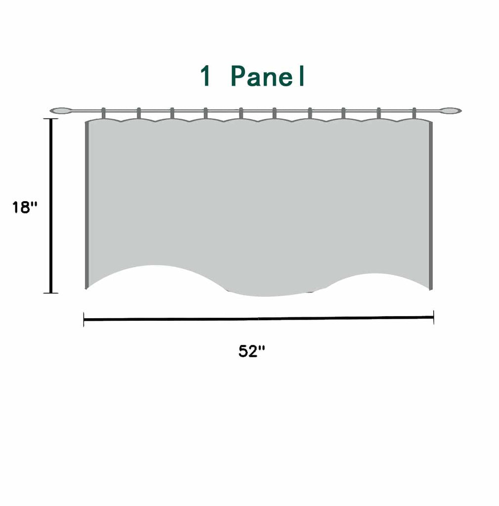 2 Pieces Valances for Window Blackout Valance Curtains Primitive Scalloped Kitchen Valances Rod Pocket Window Valance