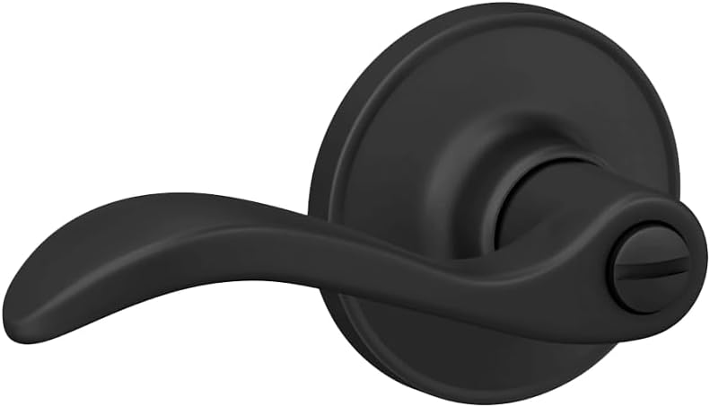 Seville Privacy Door Lever Set with Round Rose from The J Series
