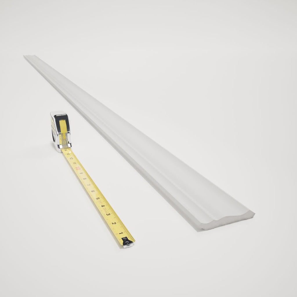 3"H x 2 1/8"P x 3 5/8"F x 96"L, TrueCraft PVC Crown Moulding, White